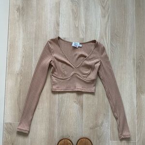 Princess Polly long sleeve crop top